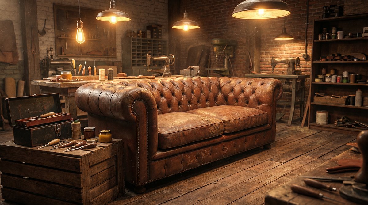 17c老旧皮沙发修复指南生活视频